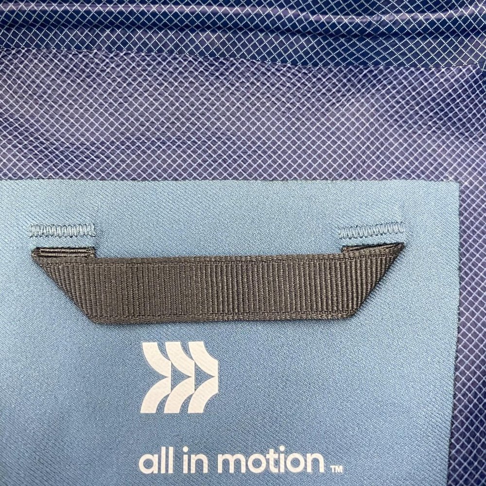 All in Motion Waterproof Rain Jacket Hooded Blue Men's Medium Large or XXL - Picture 9 of 10